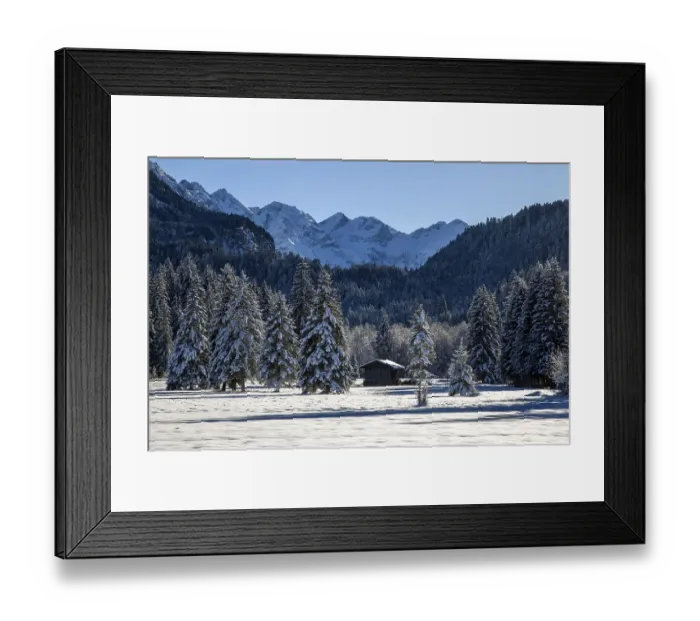 Framed Print : Winter landscape in the snow, snowy landscape Framed Print : Winter landscape in the snow, snowy landscape
