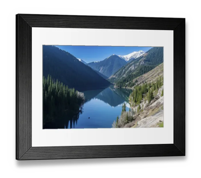 Framed Print : Lower Kolsai lake, Kolsay Lakes National Park