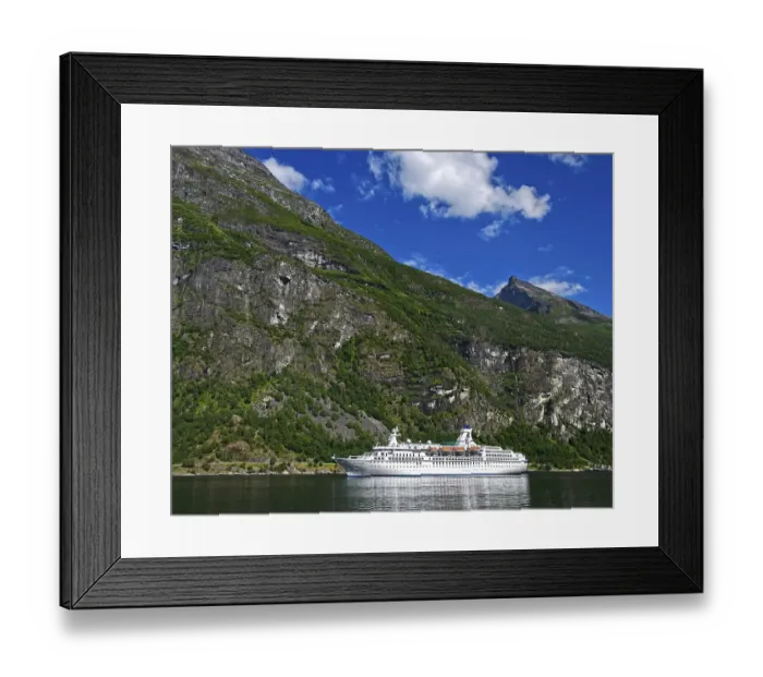 Framed Print : Cruise ship MS Astor in Geirangerfjord
