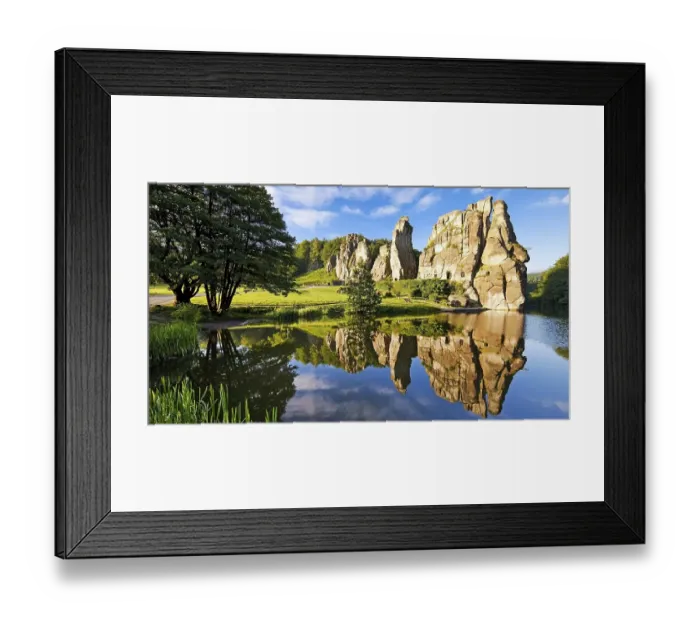 Framed Print : Extern stones, Externsteine, sandstone formation Framed Print : Extern stones, Externsteine, sandstone formation
