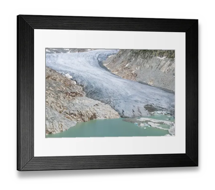 Framed Print : Rhone glacier, valley glacier in the headwaters of the Rhone in the Swiss Alps