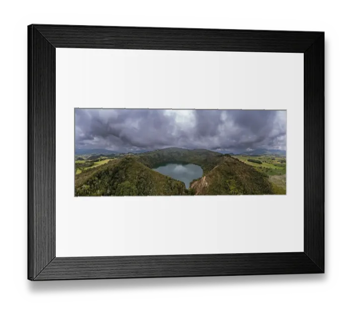 Framed Print : Lake Guatavita, Colombian Andes