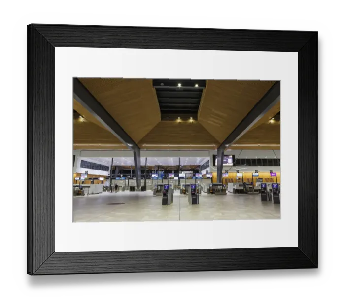 Framed Print : Bergen Flesland Airport Terminal, Norway, Europe