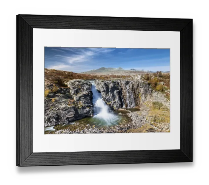 Framed Print : Storulfossen Waterfall in the Rondane National Park Framed Print : Storulfossen Waterfall in the Rondane National Park