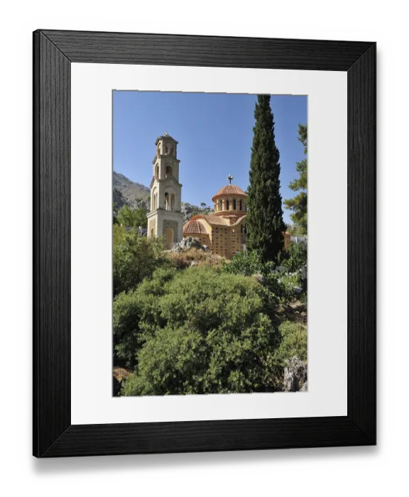 Framed Print : Church of Agios Nektarios at Archipoli