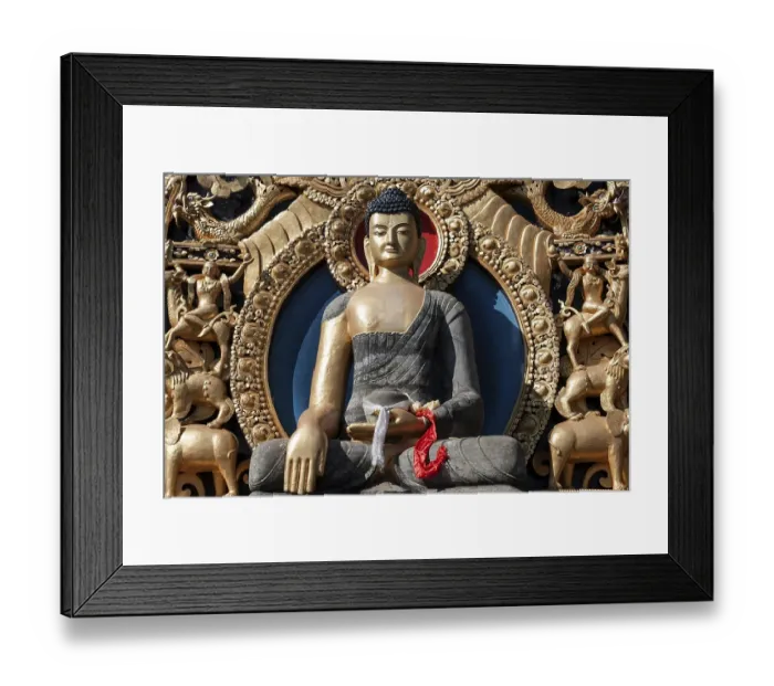 Framed Print : Buddha statue at the Buddhist Thrangu Tashi Yangtse Monastery near Namo Buddha