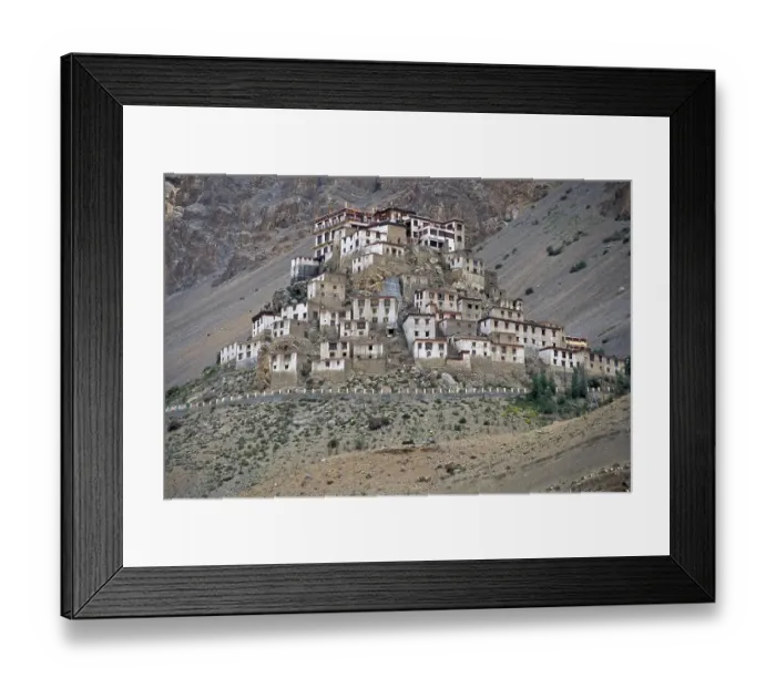 Framed Print : Buddhist Ki or Key Monastery or Gompa