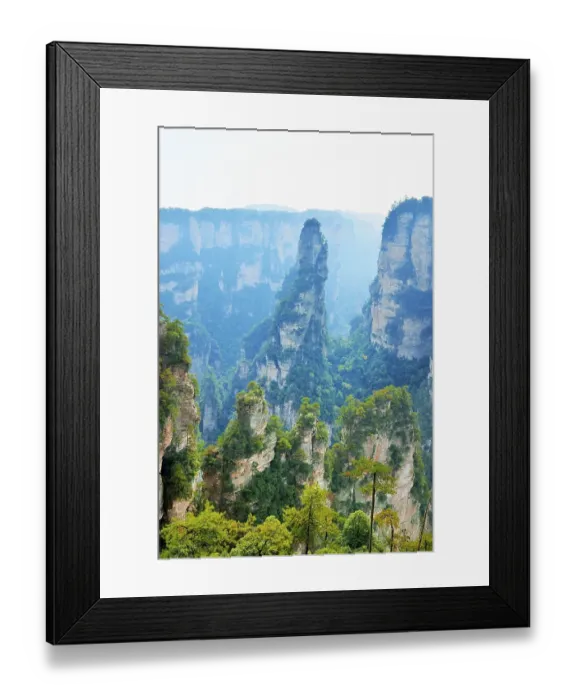 Framed Print : Avatar Mountains with vertical quartz-sandstone pillars