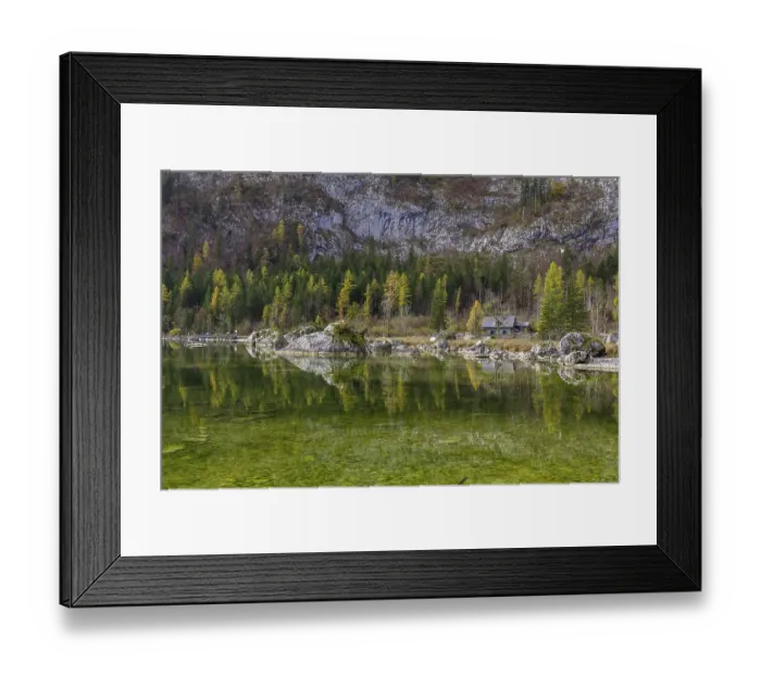 Framed Print : Jagdhaus Seewiese on the Altausseersee, Altaussee, Styria, Austria, Europe
