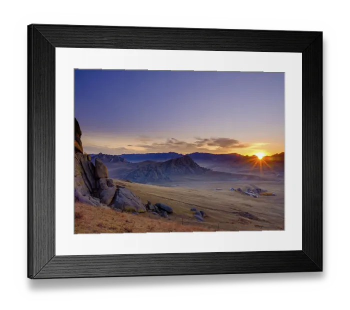 Framed Print : Sunrise in Gorchi Terelj National Park