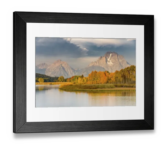 Framed Print : Mount Moran reflected in Snake River Framed Print : Mount Moran reflected in Snake River