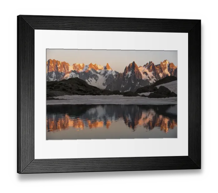 Framed Print : Evening atmosphere with alpenglow Framed Print : Evening atmosphere with alpenglow