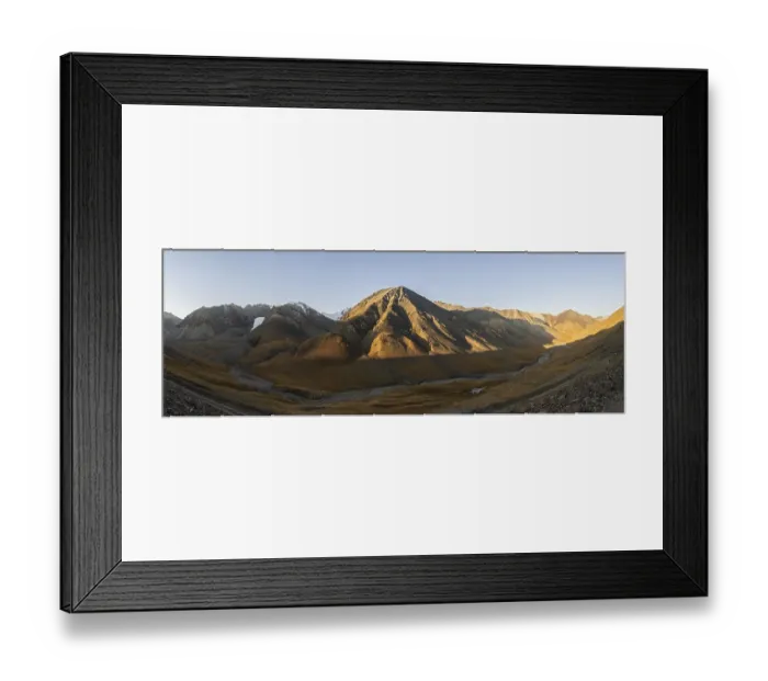 Framed Print : Arabel Pass, mountain valley in the morning
