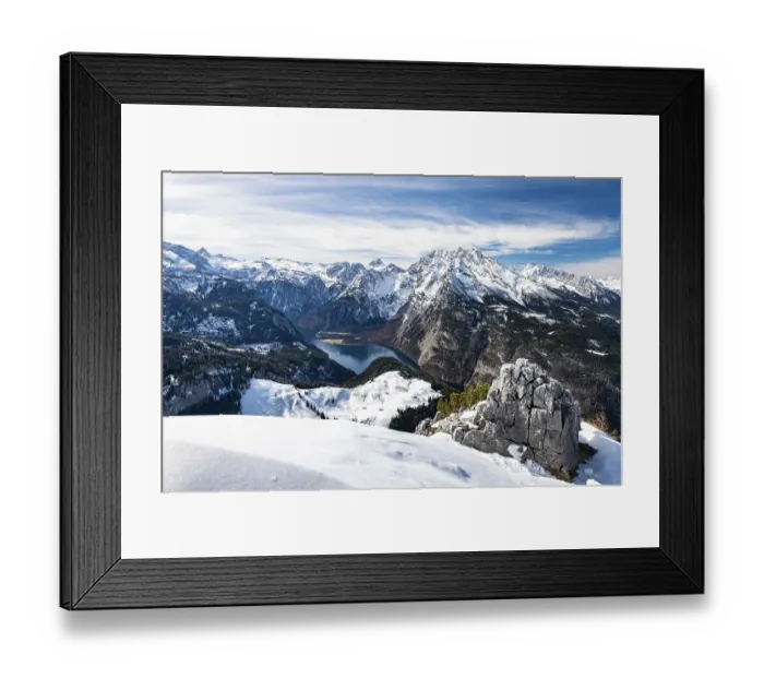 Framed Print : View from Jenner to Koenigssee and Watzmann