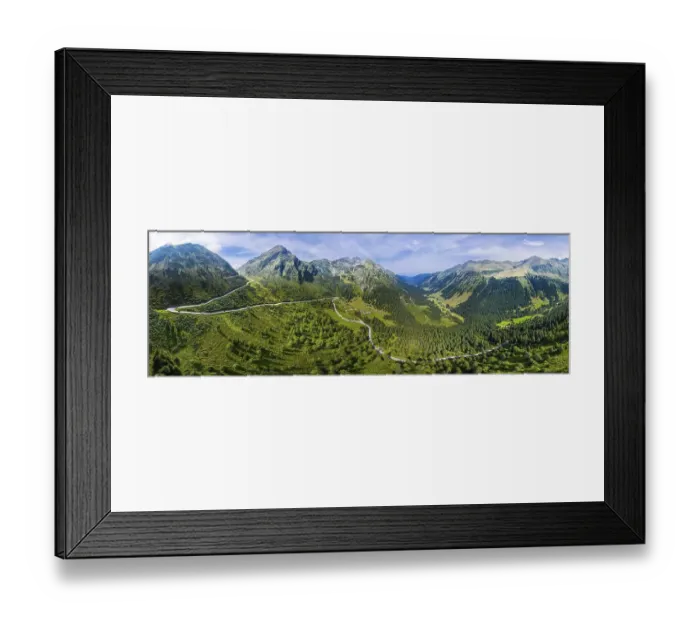 Framed Print : Drone shot, winding mountain road Framed Print : Drone shot, winding mountain road