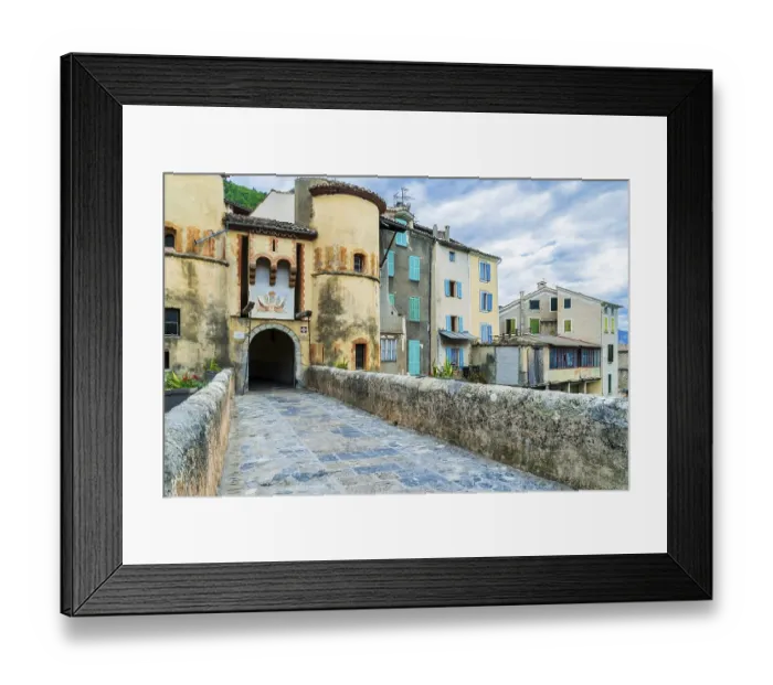 Framed Print : Old rustic village of Entrevaux
