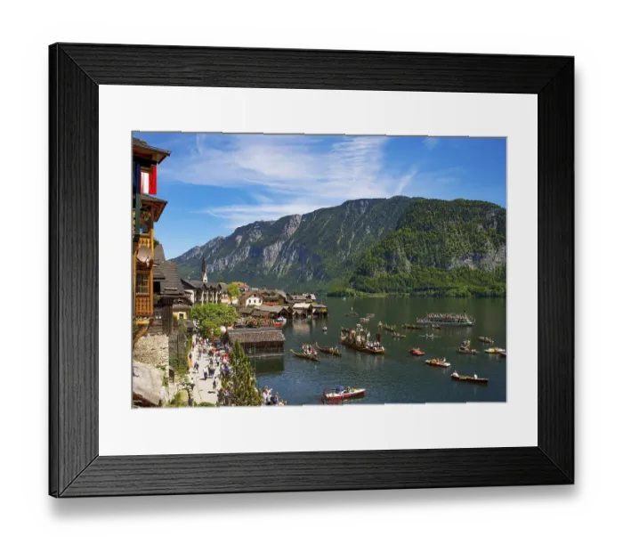 Framed Print : Corpus Christi Procession at Lake Hallstatt