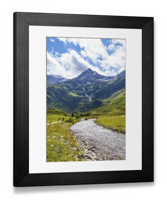 Framed Print : Hiking trail along the Nassfeld Ache