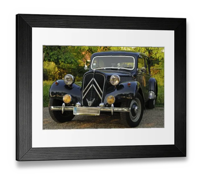 Framed Print : Classic car, Citroen 11 CV Commercial