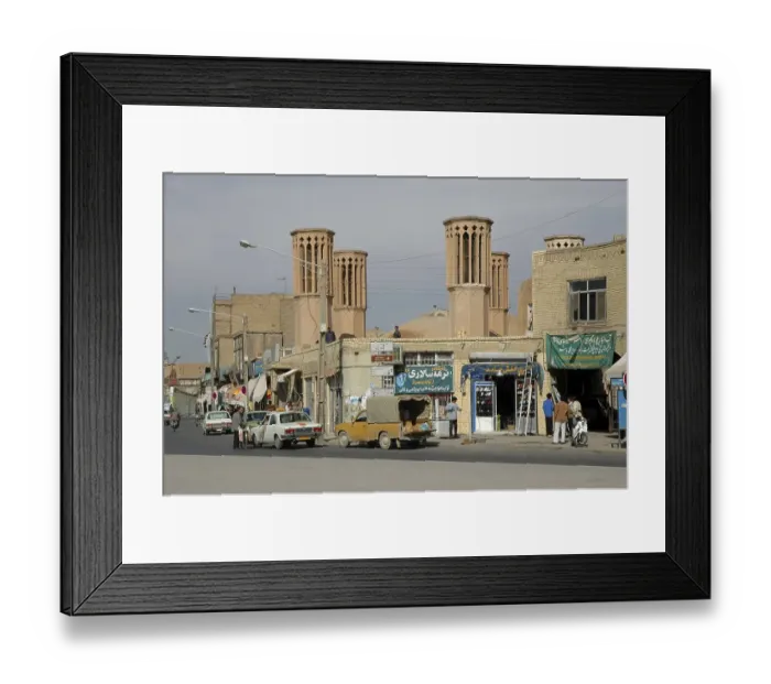 Framed Print : Street scene at Meidan-e Amir Chaqmaq Square