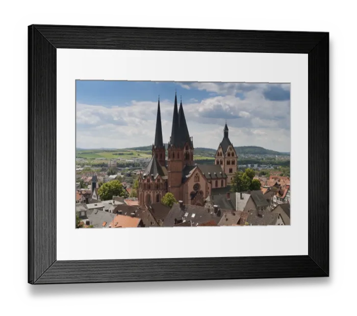 Framed Print : Marienkirche Church, landmark of Gelnhausen Framed Print : Marienkirche Church, landmark of Gelnhausen