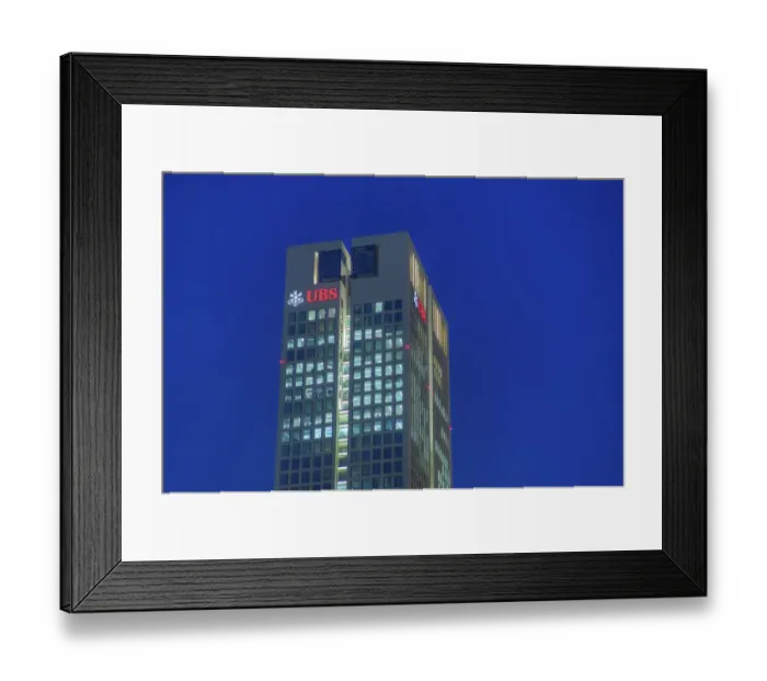Framed Print : Opernturm tower, UBS AG, Swiss major banks