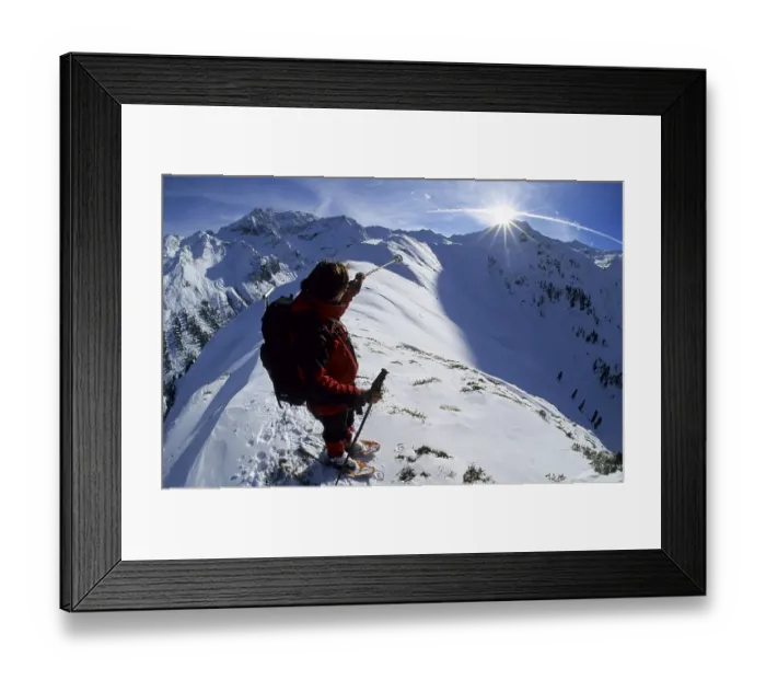 Framed Print : Snowshoeing in the Sellrain valley Austria Framed Print : Snowshoeing in the Sellrain valley Austria