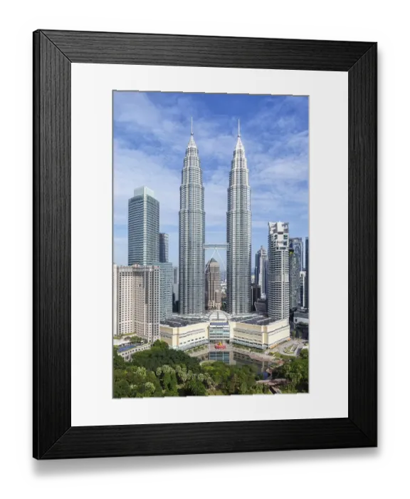 Framed Print : Petronas Twin Towers Skyscrapers KLCC Skyline of Kuala Lumpur