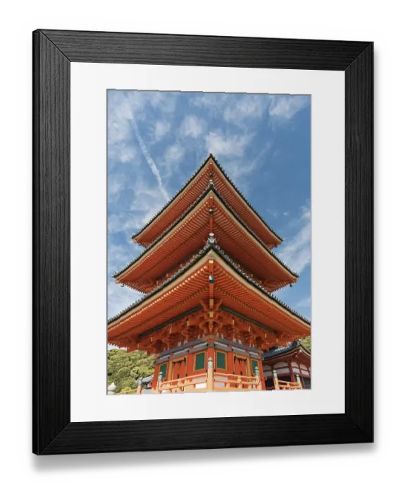 Framed Print : Three-story Pagoda, Kiyomizudera