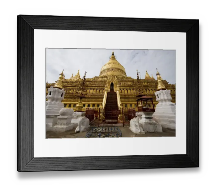 Framed Print : Shwezigon Pagoda, Bagan, Burma Framed Print : Shwezigon Pagoda, Bagan, Burma