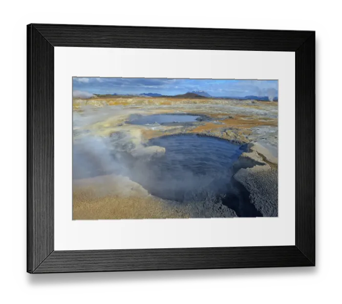 Framed Print : Fumaroles and solfatare, Hveraroend Framed Print : Fumaroles and solfatare, Hveraroend