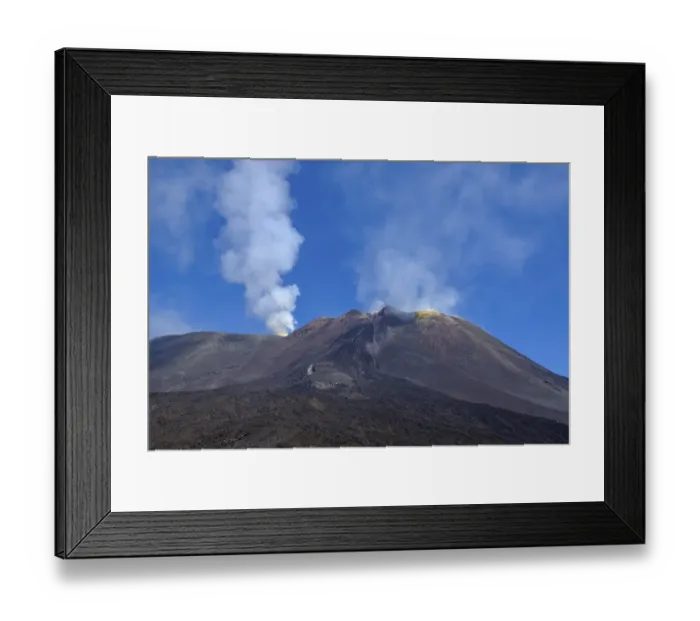 Framed Print : Smoking volcano Etna, province of Catania