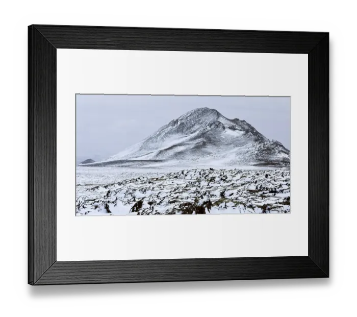 Framed Print : Krafla volcanic area, snow-covered