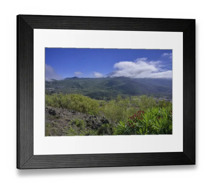 Framed Print : Snow-capped Teide, Mirador de Cherfe