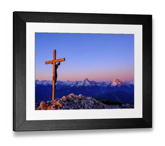 Framed Print : Alpine panorama from the summit of the Berchtesgadener Hochthron
