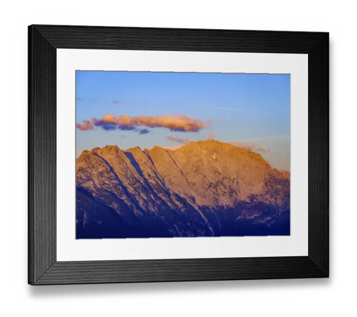 Framed Print : Alpine glow, dawn in the Hoher Goell east face