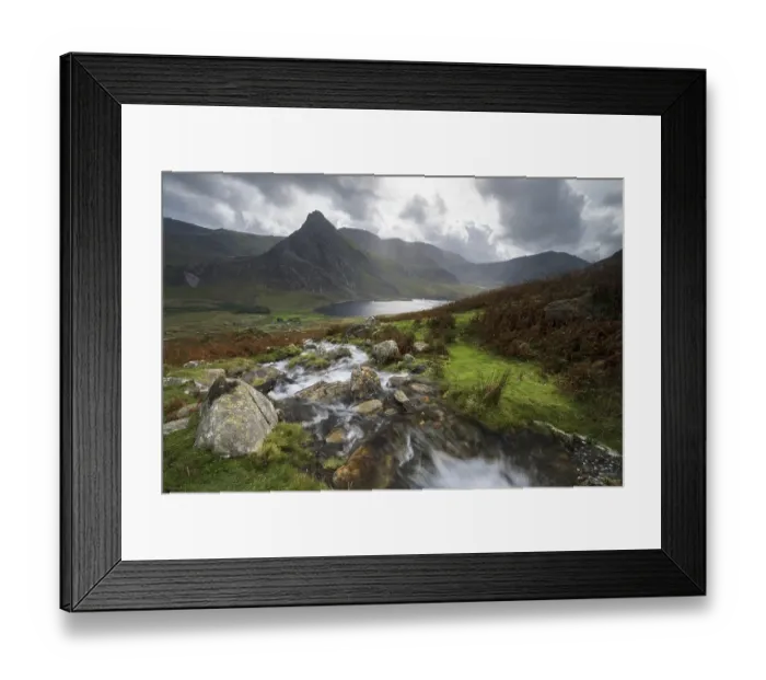 Framed Print : Waterfall, River Afon Lloer, Lake Llyn Ogwen Framed Print : Waterfall, River Afon Lloer, Lake Llyn Ogwen
