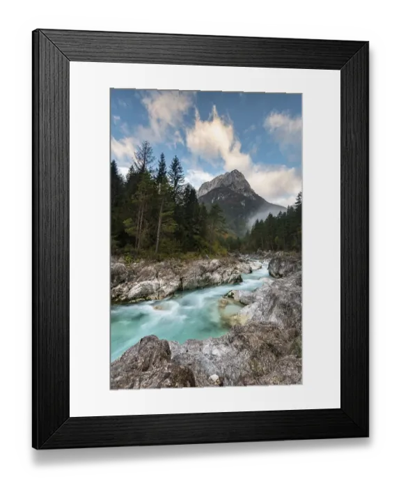Framed Print : River Koritnica, Soca Valley, Julian Alps