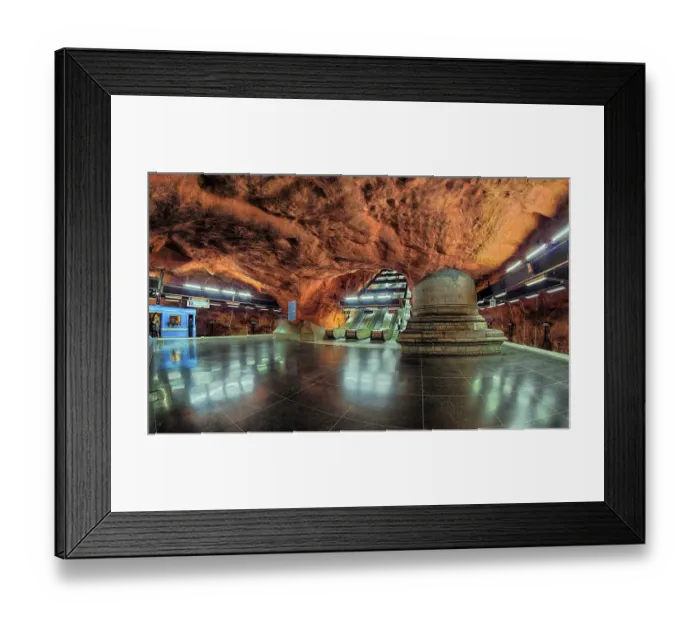 Framed Print : Underground station Radhuset, Tunnelbana