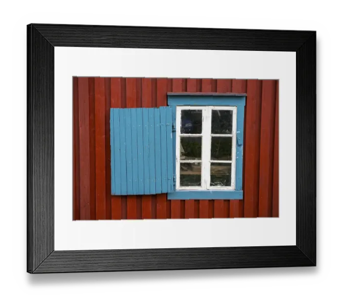 Framed Print : Window of a wooden house, village of A or A i Lofoten