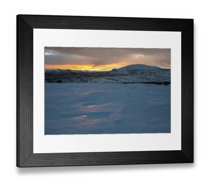 Framed Print : Sunset in the wintry Fjell, Dovrefjell- Sunndalsfjella National Park