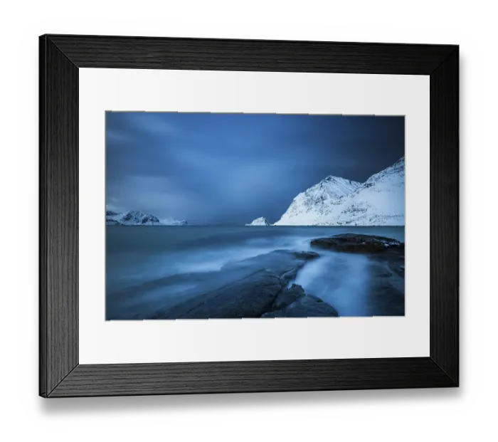 Framed Print : Beach of Haukland, blue hour, Vestvagoy Framed Print : Beach of Haukland, blue hour, Vestvagoy