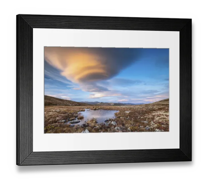 Framed Print : Autumnal Tundral landscape in Dovrefjell at evening mood