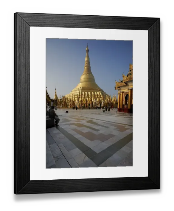 Framed Print : Shwedagon Pagoda in soft morning light