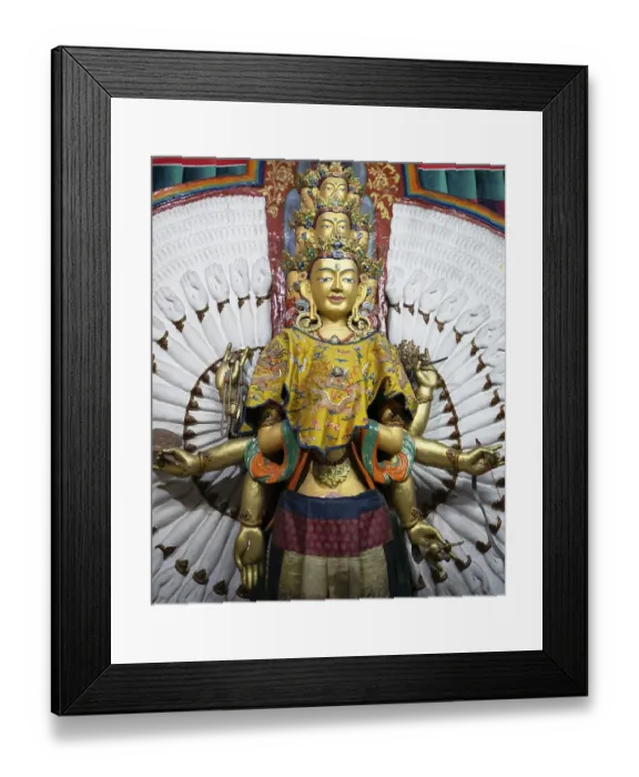 Framed Print : Bodhisattva of Compassion, Sankar Monastery or Gompa