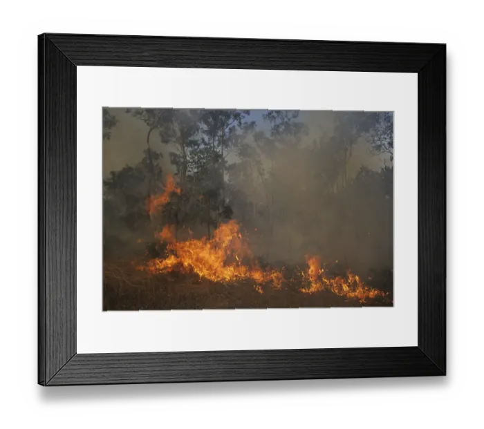 Framed Print : Fire in Kakadu National Park, Northern Territory, Australien