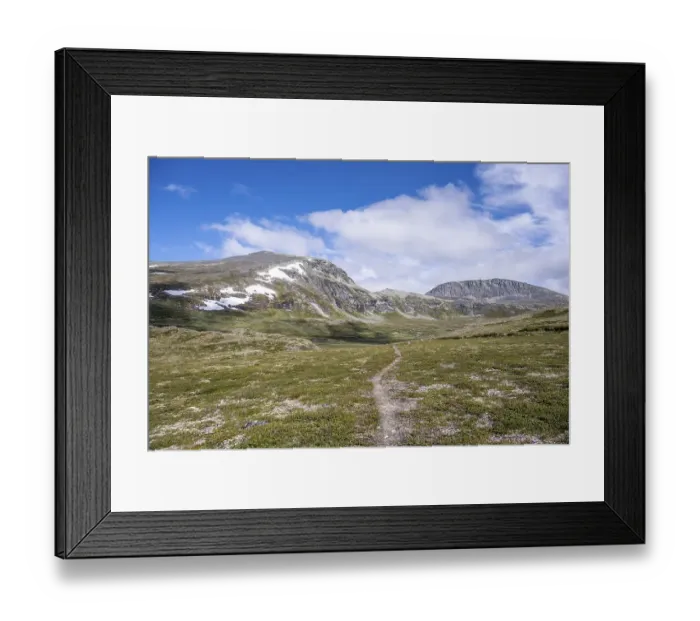 Framed Print : Way through the tundra, barren landscape