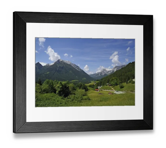Framed Print : Landscape of Berchtesgadener Land with Hochkalter Mountain