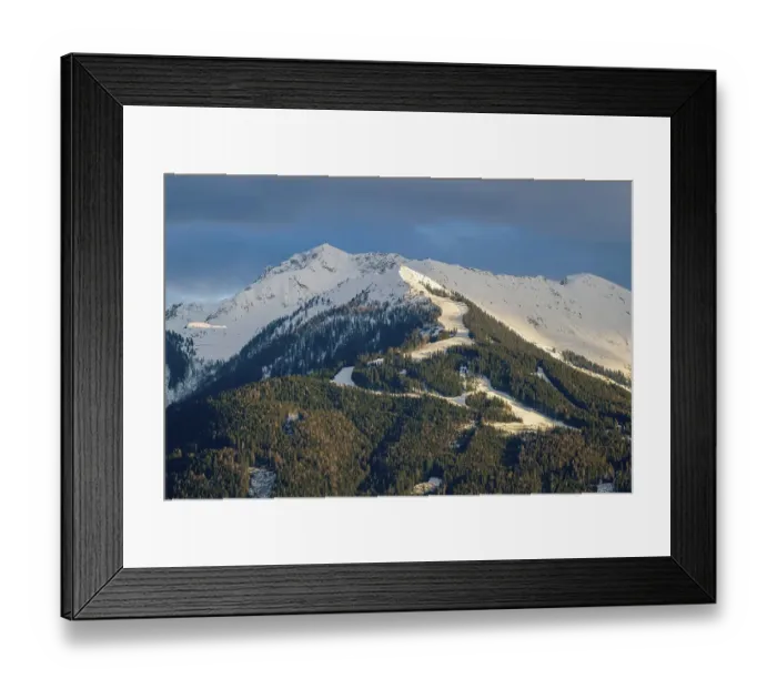 Framed Print : Kellerjoch, Kellerjoch ski slope in winter