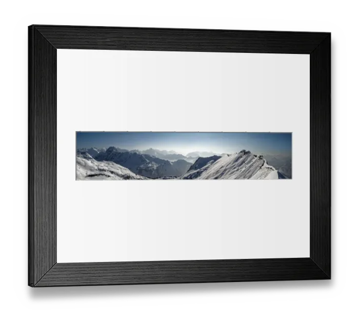 Framed Print : Alpine Panorama from Nebelhorn Winter Oberstdorf Germany